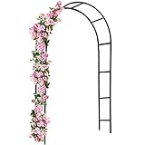 Gardebruk Arco Decorativo para Rosas Plantas Trepadoras 240x140cm Enrejado de Metal Jardín Eventos...