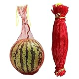 Qumiuu Red de sandía – 100 piezas de malla de melón espesada para jardín – Red de sandía...