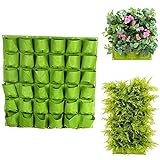 VOANZO Green Garden - Macetero vertical con múltiples bolsillos, soporte de pared, diseño de...