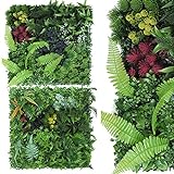 2 Paneles de Plantas Artificiales, Pared de césped Artificial, decoración de Pared, Verde Planta,...